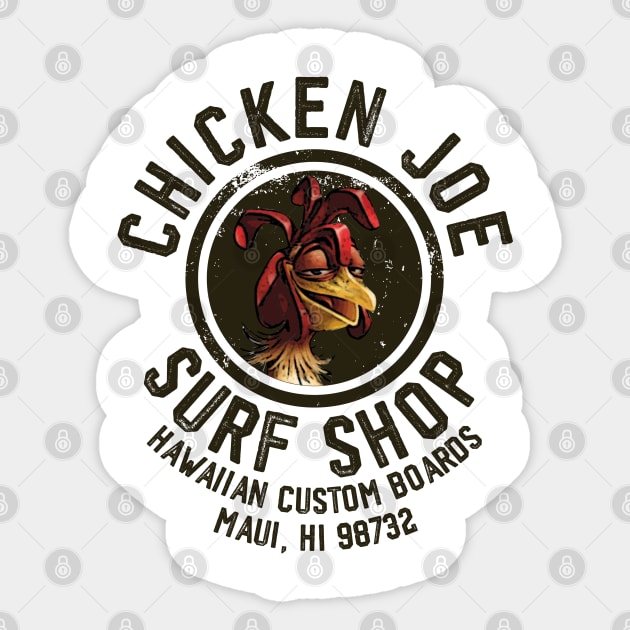 Chicken Joe Surf Shop Sticker by teeteet